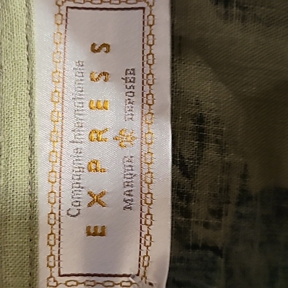 EXPRESS VINTAGE FLORAL LINEN WRAP SKIRT SIZE MEDIUM - Picture 4 of 8